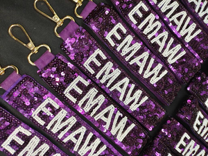 Customizable Beaded Sequin Wristlet Keychain Personalized Embroidered Aari Handmade Eco-Friendly Durable Lightweight Accessories - Product Image 6