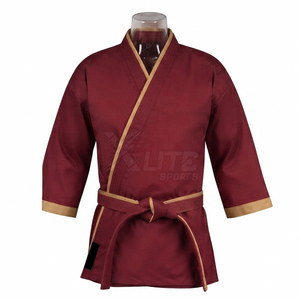 Fournisseur de premier plan : Uniforme de karaté traditionnel élégant pour hommes avec logo frontal, 100 % coton, pour la pratique des arts martiaux, l'entraînement et les compétitions - Product Image 2