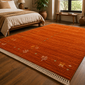 Hand Knotted Custom Gabbeh Wool Area Rug Durable Handmade Carpet for Modern Home and Hospitality Projects - Product Image 4