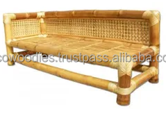 Eco-Friendly Ecowoodies Villa Living Room Bamboo Dining Sofa Set 3+1+1 Seater Center Table Modular Storage Modern Design Outdoor - Product Image 3