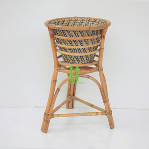 Pot de fleurs en rotin tressé moderne et écologique pour la maison, le jardin et le salon, taille personnalisée, origine Vietnam - Product Image 3