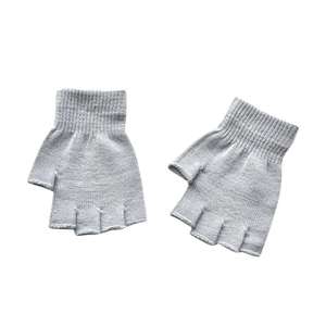 Custom Logo And Design Brussels Sports Unisex Plain Knit Finger Less <b>Gloves</b> Soft Stretch Autumn Winter <b>Warm</b> Knit Half Finger - Product Image 6