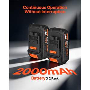 Ensemble de clés à cliquet électriques sans fil alimentées par batterie 2 x 2,0 Ah, entraînement de 3/8 pouce, 230 tr/min, couple de 66 lb-pi, chargeur sans fil, douilles, adaptateurs - Product Image 4