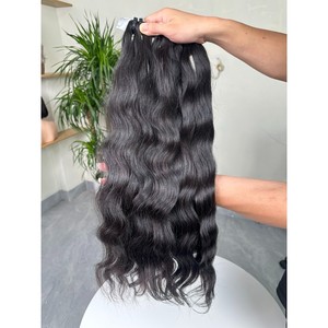 Extensiones de Cabello Natural Negro con Ondas Suaves, Doble Trama, Cabello Humano Virgen Vietnamita, Paquete al por Mayor - Product Image 5