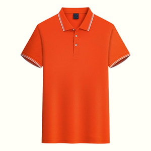 Polo en coton uni à manches courtes pour homme, décontracté, respirant, en tissu Oxford, coupe classique, avec boutons - Product Image 6