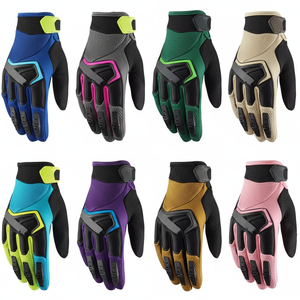 Gants de moto en PU à doigts entiers, respirants, pour motocross, résistants aux chocs, pour vélo, unisexe, vente en gros OEM - Product Image 1