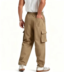 Pantalon cargo en toile Mego Industry léger, respirant, écologique, séchage rapide, coupe droite, fermeture éclair, taille mi-haute, décontracté pour homme - Product Image 3