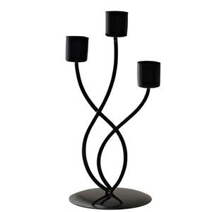 Candélabre en métal noir de qualité supérieure, porte-bougie, support à bougie, disponible pour les tables de mariage, disponible au meilleur prix. - Product Image 1