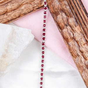 Memoria Jewels Women's 2026 Latest High Quality Ruby Faceted Cut Gemstone Cubic Zircon 925 Sterling Silver Trendy <b>Bracelet</b> - Product Image 4