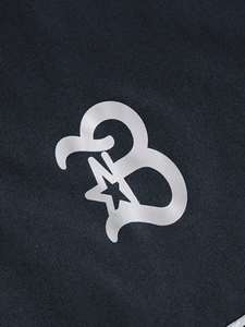 Conjunto de Chaqueta Cortavientos Ligera de Nailon para Hombre, Talla Grande, con Capucha y Cremallera, Estampado de Letras, y Pantalones con Ribete en Contraste - Product Image 6