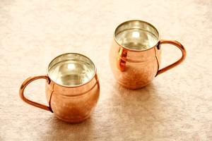 Tasses à Moscow Mule en cuivre Trynow, 16 oz, en cuivre pur, tasses à bière martelées, tasses de voyage avec poignée - Product Image 4