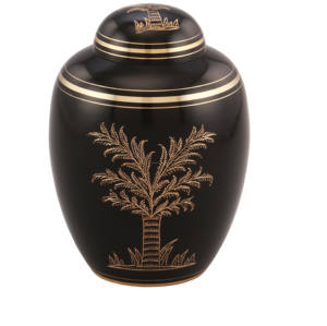 Urnes de crémation adultes en laiton gravées par belle conception de haute qualité avec la couleur multi finie pour des cendres. - Product Image 6