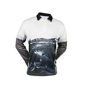 เสื้อโปโลตกปลา เนื้อผ้าเบาสบาย พิมพ์ลายแบบซับลิเมชั่น คุณภาพดีที่สุด - Product Image 3