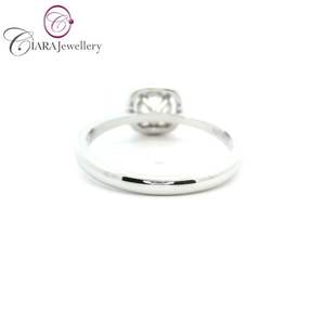 MEILLEURE VENTE SIMPLE SIMPLE HALO 18K AU750 SOILD WHITE/YELLOW GOLD PLAIN GOLD BAND NATUREL DIAMANT 0.50CT ROUND FIT SEMI RNG MOUNT - Product Image 5