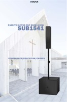 Système de sonorisation professionnel CLP1541, enceinte colonne active 15 pouces, Line Array, DJ, sonorisation live, ensemble de haut-parleurs avec caisson de basses