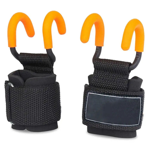 Unisex High Quality Lightweight Eco-Friendly Adjustable Cotton <b>Strap</b> Anti-Slip Rod Hooks for Weight Lifting Powerlifting Gym - Product Image 5
