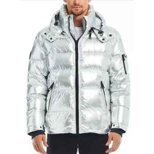 Fully Customized <b>Men's</b> <b>Waterproof</b> Canvas Puffer <b>Jackets</b> Polyester Wadding Filled <b>Winter</b> DDP Shipping - Product Image 2