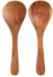Factory Sale Natural Teak Wooden Salad Server Set Comfortable Grip Non-Stick Eco-Friendly Dishwasher <b>Safe</b> Salad <b>Tools</b> - Product Image 2