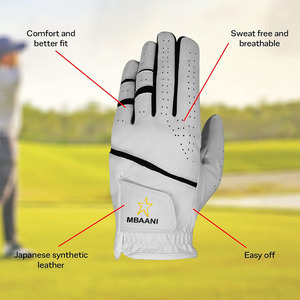 Gants de golf pour hommes droitiers, poignée souple en synthétique japonais durable - Product Image 4