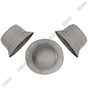 SIBRIN Custom Logo Gray Cotton Canvas Bucket Hat Unisex Fisherman <b>Caps</b> Streetwear Skateboard Outdoor <b>Summer</b> Sports Bucket <b>Caps</b> - Product Image 4