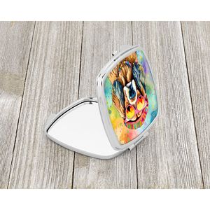Cocker Spaniel Hippie Dawg compacto plegable de mano espejo de maquillaje portátil decorativo regalo de viaje para mujeres y niñas - Product Image 2