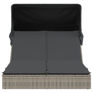 Tumbona Doble en Ratán PE Gris con Acero con Recubrimiento en Polvo, Producto Duradero y Elegante - Product Image 3