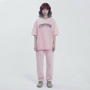 T-shirt oversize vintage délavé pour femme, en coton doux, style streetwear, coupe ample, production OEM ODM personnalisée, couleur 100% personnalisable - Product Image 1