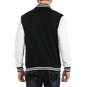 OEM Customized High Quality Men's <b>Wool</b> Varsity Jacket Winter Stand Collar Jacket Manufacturer - Product Image 2