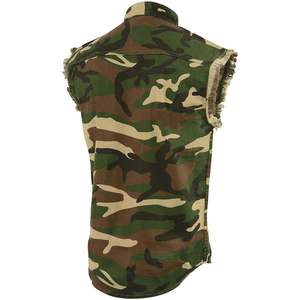 Chaleco Vaquero Ligero de Cuero DM4010 para Hombre, Estilo Camuflaje, con Aspecto Vintage y Desgastado, Sin Mangas, 2025 - Product Image 5