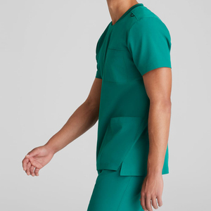 Tenues médicales pour hommes de haute qualité, en tissu extensible, uniformes d'infirmiers confortables, vêtements de travail hospitaliers, blouses personnalisées, fournisseur OEM - Product Image 4
