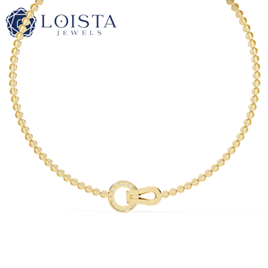 Collier en or 18 carats avec diamant de laboratoire de haute qualité, diamant rond créé en laboratoire, serti en vrac - Product Image 3