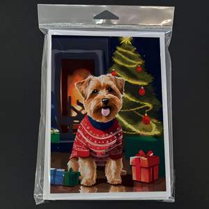 Whimsical Norfolk Terrier Christmas <b>Greeting</b> <b>Cards</b> Pack of 8 A7 Size 5x7 Blank <b>Note</b> <b>Cards</b> with Envelopes - Product Image 3