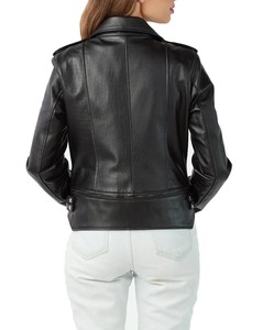 <b>Women</b> Casual Leather <b>Jacket</b> Premium Faux Leather Streetwear Fashion Outerwear OEM ODM Wholesale Manufacturer - Product Image 3