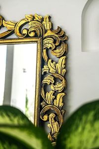 Antique Venetian <b>Wall</b> <b>Mirror</b> Carved Ornate Frame Decorative Glass <b>Mirror</b> for Living Room Bedroom Entryway - Product Image 2