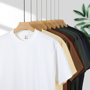 เสื้อยืดผู้ชายทรงปกติ 220 กรัม ผ้าฝ้ายออร์แกนิค 100% ขายส่ง เสื้อผ้ากีฬาลำลอง สตรีทแวร์ ลายตัวอักษรเรียบง่าย ระบายอากาศ แห้งเร็ว - Product Image 1