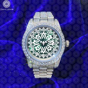 Montre pour homme en acier inoxydable de luxe Charm Jewells, 40 mm, analogique, mécanique, cadran en cristal saphir lumineux, résistance à l'eau 10 bars - Product Image 1