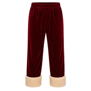Disfraz de Santa Claus Navideño, Traje de Terciopelo Rojo con Ribete de Piel Blanca, Sombrero y Barba, para Hombre Adulto, Accesorios para Fiestas Navideñas, Precio Económico, OEM Personalizado - Product Image 2