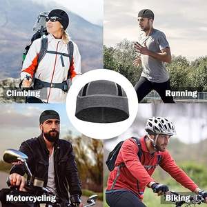 Bonnet tricoté personnalisé avec logo, imprimé jacquard Y2K gothique, sans revers, style casquette de tête, pour l'hiver - Product Image 5