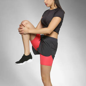 Shorts double couche pour femmes, best-sellers en ligne, avec cordon de serrage, en vente - Product Image 6