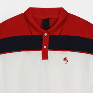Polo de algodón de verano personalizado para hombre al por mayor, camisa polo de manga corta de gran tamaño con diseño de bloque de color, estilo deportivo de piqué - Product Image 3
