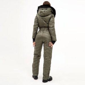 Combinaison de ski unisexe noire 2027, imperméable, softshell, veste et pantalon, ensemble isolé, chaud pour l'hiver, à capuche, nylon/polyester, fermeture éclair - Product Image 3