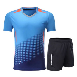Camiseta de Tenis Personalizada de Manga Corta con Cuello en V, Logotipo de Patrocinador Personalizado de Alta Calidad, Uniforme Deportivo de Entrenamiento, Secado Rápido y Transpirable - Product Image 1