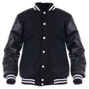 <b>Men's</b> Winter Varsity <b>Jacket</b> Woolen Fabric Eco-Friendly Breathable Windproof Thick High Street Style Patchwork Front OEM Service - Product Image 6