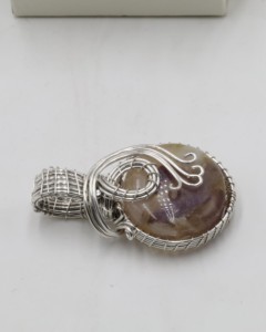 Pendentif en améthyste naturelle avec enroulement en fil de cuivre, bijoux en pierres précieuses faits à la main, taille libre, pendentif en cristal de guérison - Product Image 4