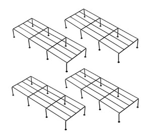 Juego de 4 Soportes Metálicos Resistentes para Plantas Vistara, Color Negro, Soporte Fuerte para Macetas de Interior y Exterior, Perfecto para Balcón y Jardín - Product Image 2
