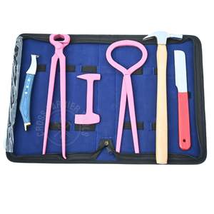 ชุดเครื่องมือช่างตัดแต่งกีบม้าแบบทนทาน พร้อมค้อนตอกตะปู ที่ทดสอบกีบม้า ที่ขัดกีบม้า คีมตัดกีบยาว 14 นิ้ว และมีดปลายทองเหลือง - Product Image 1