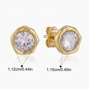 Pendientes de Zirconia en Acero Inoxidable, Pendientes Chapados en Oro en Oro y Plata - Product Image 3