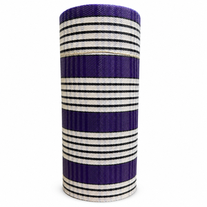 Rouleau de tissu tissé en nylon recyclé pour sacs, ameublement, usage extérieur, motif rayé, durable, textile écologique - Product Image 1