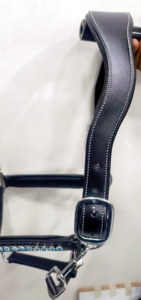 Cabestro de cuero de caballo profesional Diseño de lujo Cabeza anatómica Halter de cuero Estilo de moda caliente Halter de cuero genuino - Product Image 4