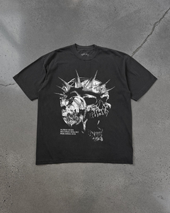 T-shirt graphique surdimensionné pour homme, imprimé ange gothique, streetwear, coton, tee-shirt décontracté, style hip hop, OEM, vente en gros personnalisée - Product Image 6